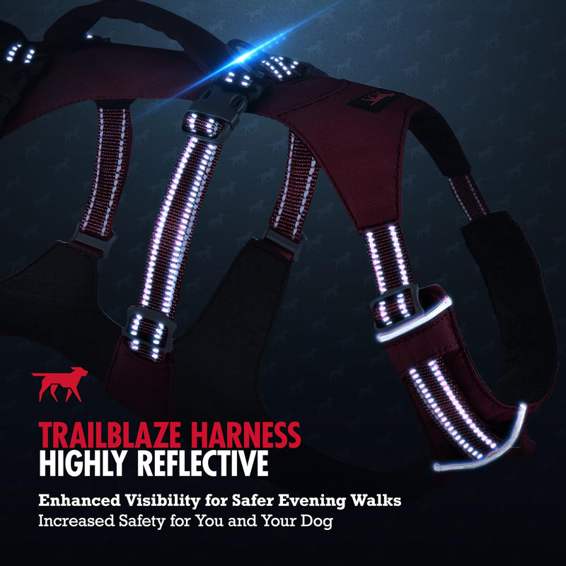 Tuff Pupper Escape Proof Dog Harness for Extra Small Dogs | No Pull Lightweight Adjustable Harness | No Escape Multifunctional Outdoor Pet Gear | Strong Durable Breathable | Secure Comfortable Fit XX-Small Crimson Red - PawsPlanet Australia