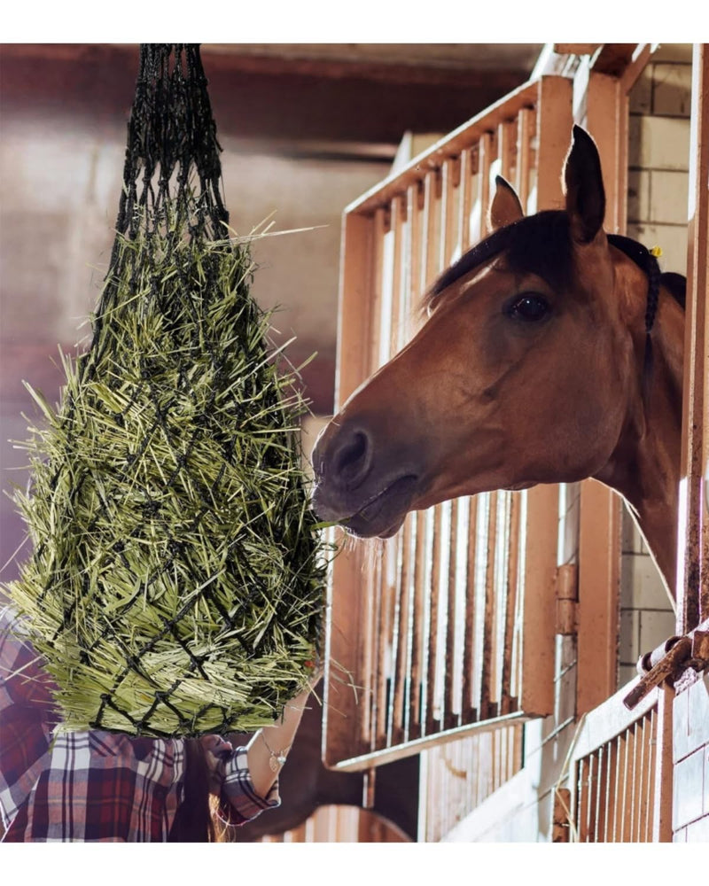 3PCS Hay Net for Horses, Slow Feed Hay Bag, Hanging Hay Feeder for Horses, Goats, Sheep - PawsPlanet Australia
