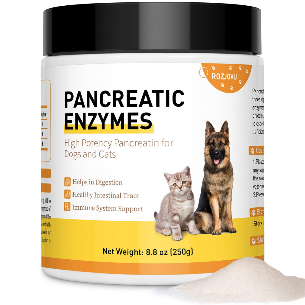 Pancreatic Enzymes for Dogs| 10x Pancreatin Formula |Dog Digestive Enzymes for EPI Pets | Support Digestive Stress, Pancreatic Concerns, and Healthy Weight Management| 8.8 Ounces - PawsPlanet Australia