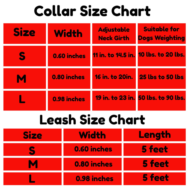 BOLDPET® Dog Collar and Leash Set - Durable Polyester Material -Adjustable Collar-Safe Metal Buckle-Cute Plaid Dog Leash and Collar Set for Small, Medium and Large Dogs