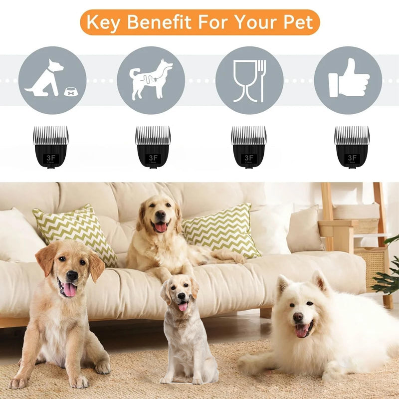 Replacement Blade for nebot P1 Pro Pet Grooming Kit & Vacuum,Size-3F Cut Length 1/2"(13mm),Made of Ceramic Blade & Stainless Steel Blade - PawsPlanet Australia
