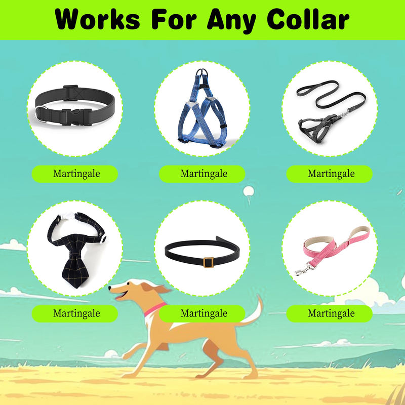 3 Pcs Dog Collar Safety Clip, Double Clip Dog Leash Extender, Adjustable Reflective Nylon Prong Collar Backup Set for Dog Harness Connector - PawsPlanet Australia