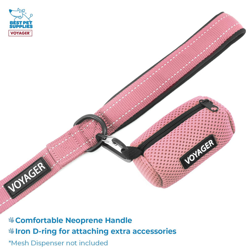 Best Pet Supplies Voyager Step-in Lock Pet Harness w Reflective Pet Leash Combo Set with Neoprene Handle 5ft - Supports Small, Medium and Large Breed Puppies/Cats - Pink, XXS Harness Leash Set (Pink) XXS (Chest: 11.5 - 14")
