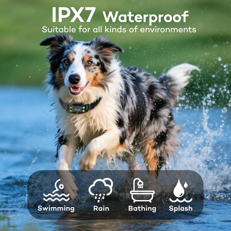GPS Wireless Dog Fence, Rechargeable Electric Dog Collar with 3 Training Modes, Radius 25-999 Yards, IPX7 Waterproof Invisible Pet Containment System for Medium & Large Dog, Outdoor Use