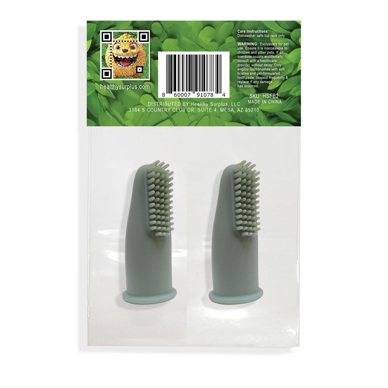 Silicone Finger Brush Toothbrush - Dental Hygiene Toothbrush Solution for Dogs, Cats and Puppies - 1 Pack Containing 2 Dental Care Fingerbrushes for Pets - PawsPlanet Australia