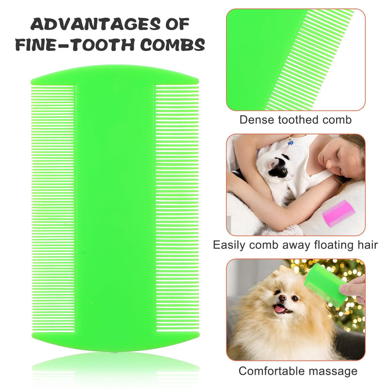 100 Pcs Flea and Tick Grooming Tool - Double Sided Comb for Small Pets, Kittens and Puppies (5 Colors) - PawsPlanet Australia