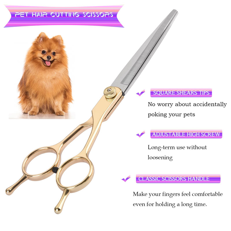Grooming Kit for Dogs at Home, Fcysy Hair Scissors Thinning Shears Set for Dog Cat Pet Grooming, Curved Grooming Scissors Cat Trimming Scissors Tijeras para Cortar Pelo De Perros, Pet Grooming Tools - PawsPlanet Australia