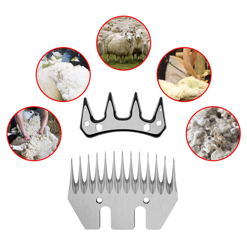 Sheep Clippers Replacement Blades, Professional Stainless Steel Clipper Blades for Thick Coat Animals SheepClipper-Blade