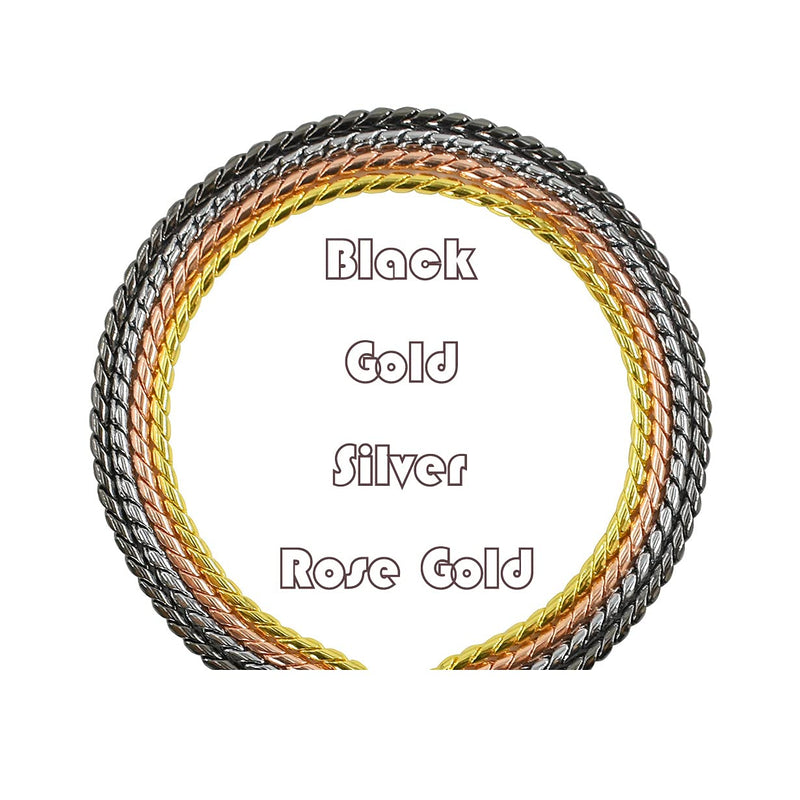 Heavy Duty Dog Choke Collar Slip Dog P Chain Snake Collar Plating Anti-Rust Dog Training Collars for Small Large Dogs Black/Gold/Silver/Rose Gold 15.5in-29.5in (23.5in, Silver) 23.5in - PawsPlanet Australia