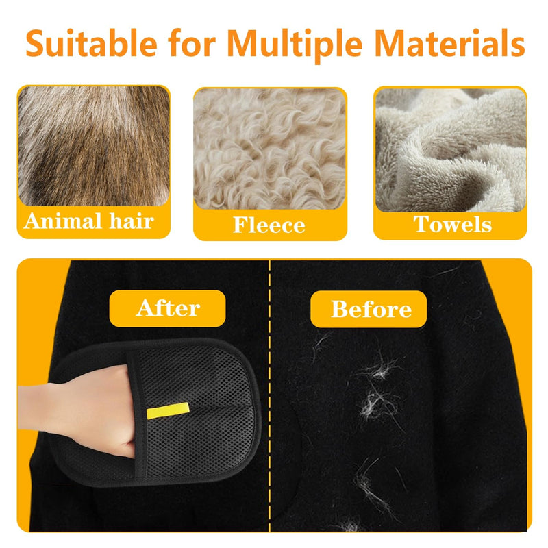 DreamCatching 2PCS Pet Hair Removal Gloves for Cats & Dogs, Reusable Electrostatic Pet Hair Remover Gloves for Couch, Carpet, Furniture, Car, Bedding, Easy Cleaning & Grooming Tool - PawsPlanet Australia