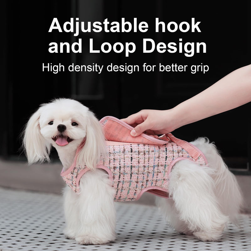 Dog Lift Harness Dog Carrier Dog VES Harness Adjustable Dog Leash with Small Puppy Treat Bag?Pink,XS? X-Small(2-5 LBS) 2.0 Pink - PawsPlanet Australia