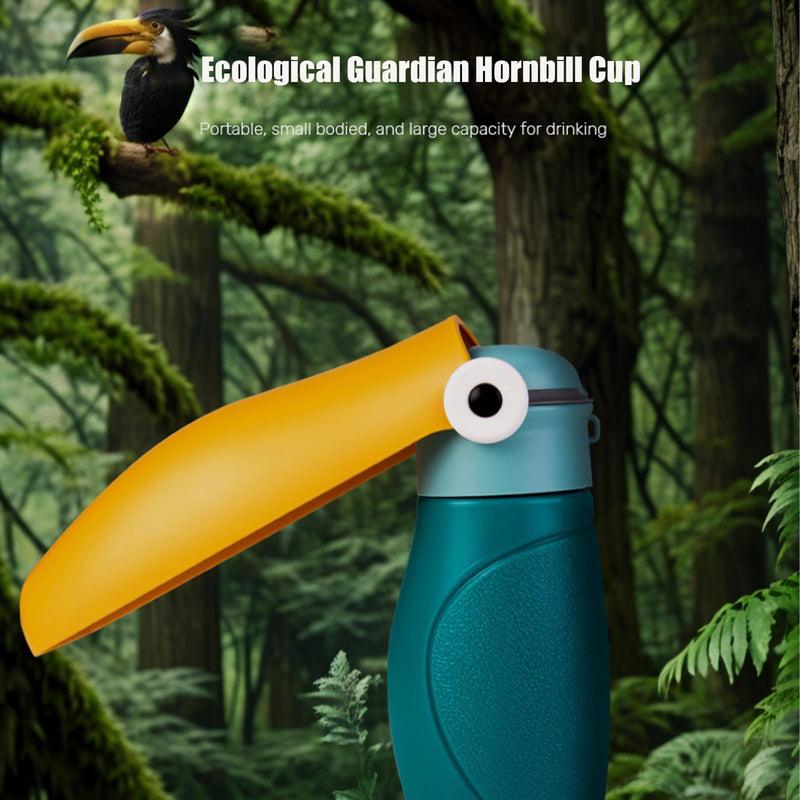 17oz Hornbill Water Cup Dog Water Bottle for Walking, Portable Collapsible Dog Water Bottle, Cat Walking and Hiking Puppy Gift, Outdoor Pet Drinking Waters Bottles for Camping - PawsPlanet Australia