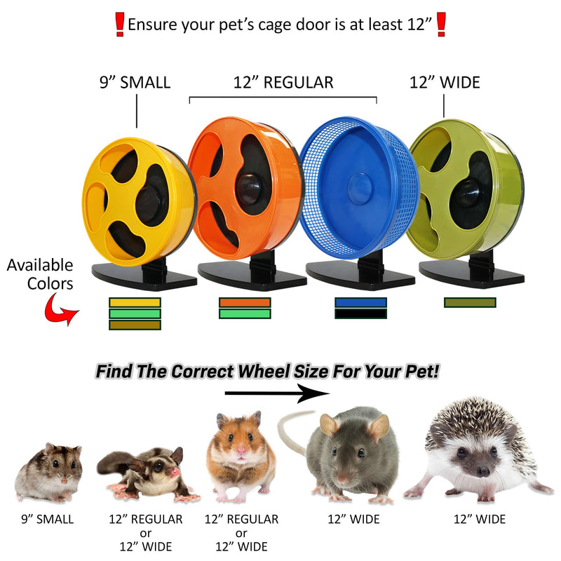Silent Runner Wheel - 9" Regular - Exercise Wheel (Yellow) Yellow - PawsPlanet Australia