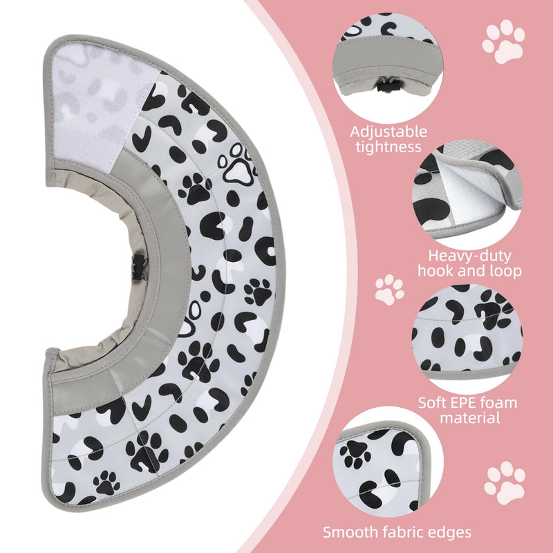 Soft Cat Neck Brace, Adjustable Cat Collar, for Post-Surgery and Injury Use, Breathable and Comfortable, Prevents Wound Licking, for Nail Trimming & Bathing, Size M, Grey