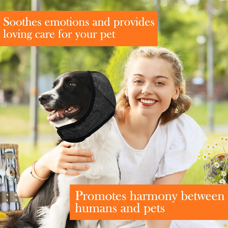 Dog Ear Protectors, Ear Defenders Adjustable Noise Anxiety Protection Comfortable Head Wrap Pet Supplies for Bath Grooming Thunder Firework (M M