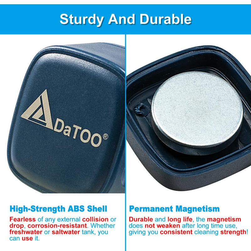 DaToo Aquarium Mini Magnetic Scrubber Scraper Small Fish Tank Cleaner Nano Glass Aquarium Cleaning Tools with Super Strong Magnet