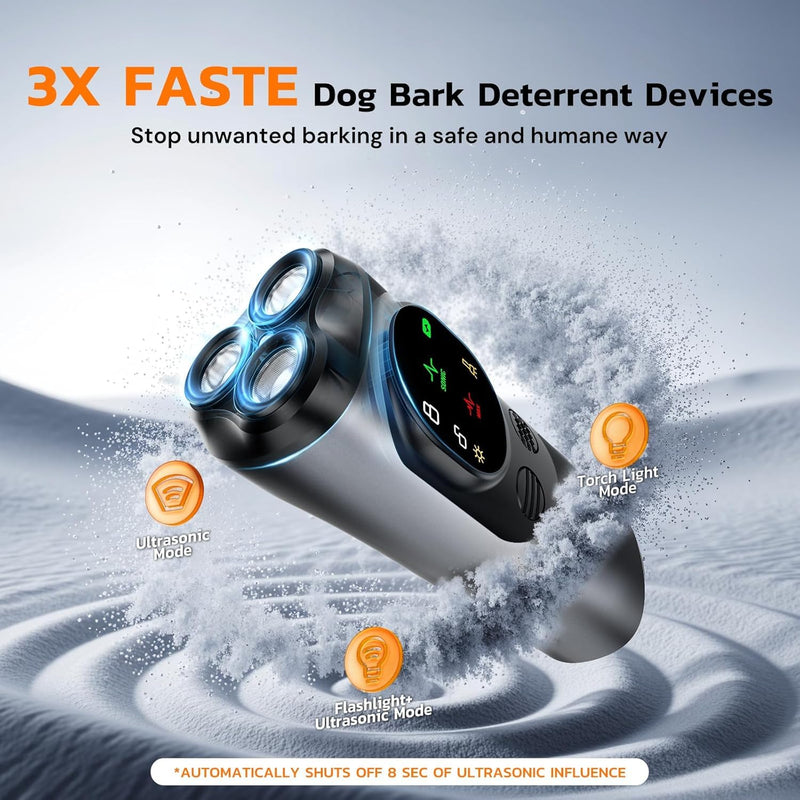 Dog Bark Deterrent Devices Anti Barking Device for Dogs Outdoor & Indoor, 2 Modes Ultrasonic Dog Barking Deterrent Devices Rechargeable, Bark Silencer, Stop Barking Dog Devices, Dog and Human Friendly