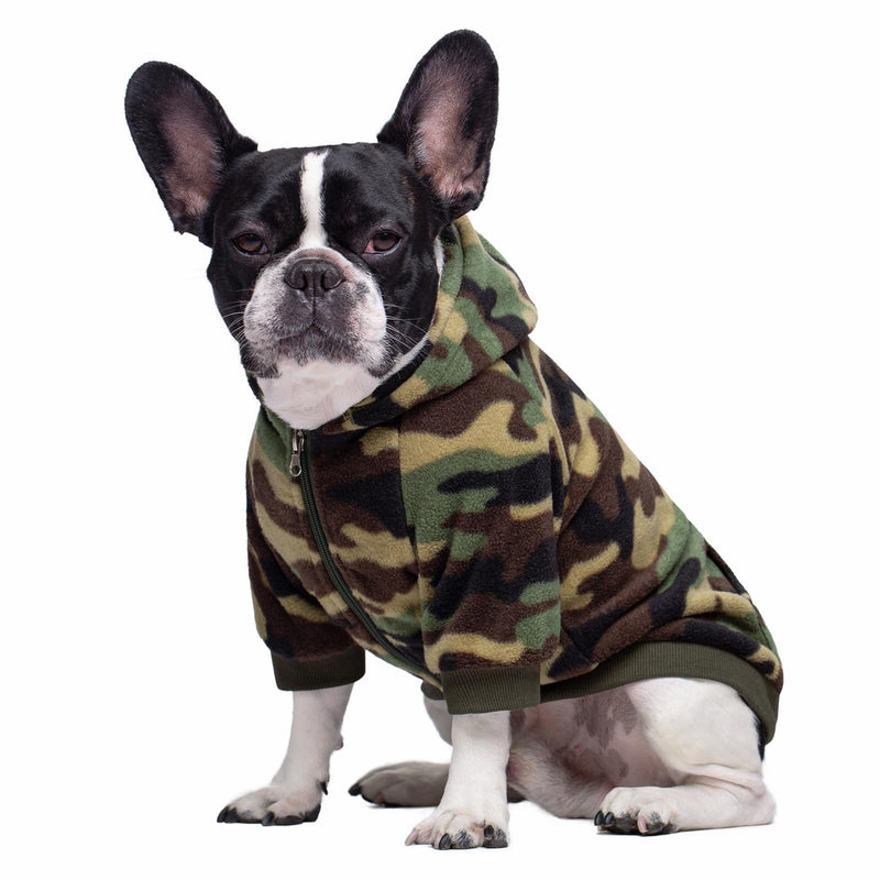 Camo French Bulldog Clothes Dog Hoodie Sweatshirts with Pockets for Small Dogs Puppy Chihuahua Coat Clothing Pet Cat Hoodie Fleece Dog Sweaters Costume XXL Camo