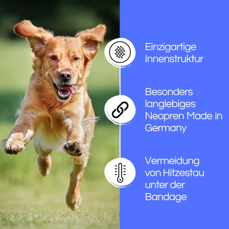 TSM Dog Bandage Hind Leg Rehabilitation Bandage without Splint Support for Osteoarthritis and Injuries Can be Worn on Both Sides Made in Germany Size L