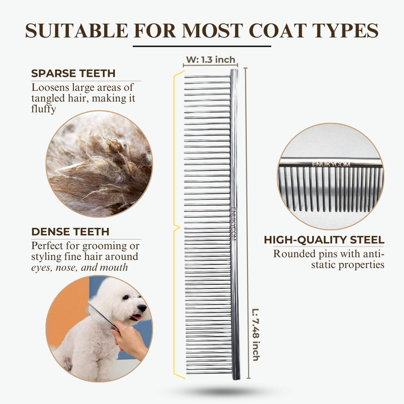Specialized Grooming Tool for Great Pyrenees and Doodles (Goldendoodles, Poodles & Labradoodles) - Dog Slicker Brush & Comb Kit: Work Through Dense and Long Coats, for Both Matted Hair and Shedding - PawsPlanet Australia