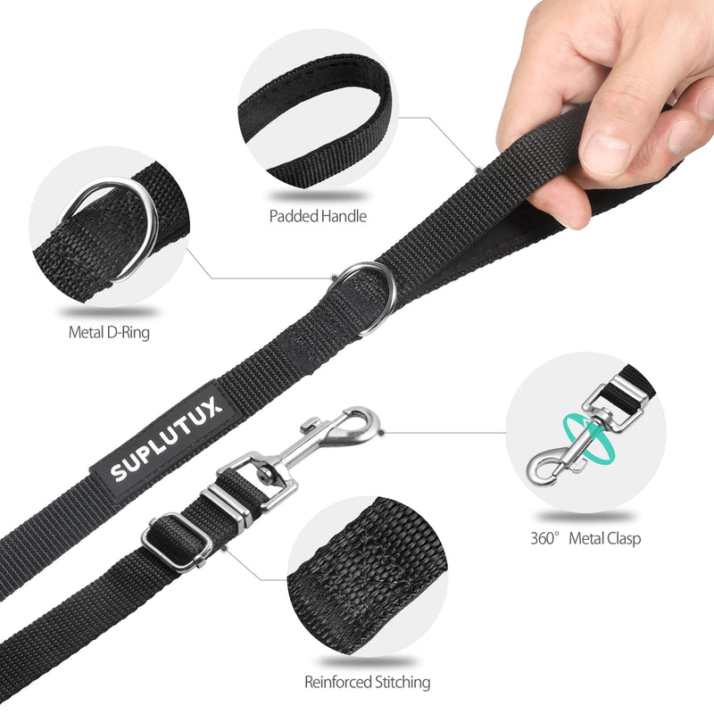 Long Leash for Dog Training - 16ft Adjustable Obedience Recall Dog Training Leash for Large Medium Small Dogs with Storage Pouch Black 16 FT - PawsPlanet Australia