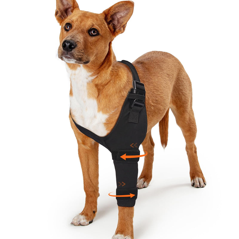 Dog Elbow Protector Brace Sleeve for Arthritis Pressure Sores Dysplasia Calluses– Breathable Adjustable Dog Front Leg Sleeve Anti-Licking for Post-Surgery Care Recovery(Left Leg, XXL)