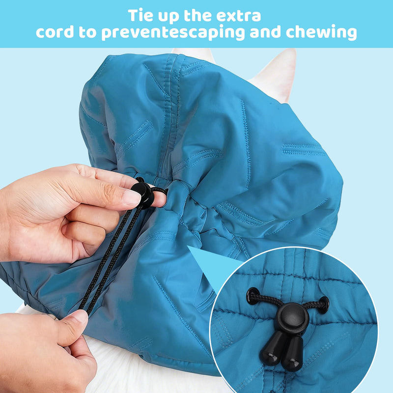 Elizabethan Collar for Cats - Soft & Adjustable, Prevents Licking Wounds, S (14-25 cm) - Includes Flea Comb for Cat Care
