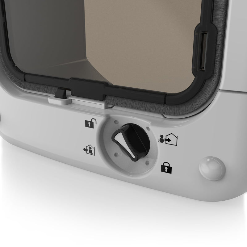 Cat Mate Microchip Activated Cat Flap (360) - ISO and AVID Compatible, Door for Entry Control of up to 30 Cats or Small Dogs, for Single/Multiple Glazing, UPVC, Walls and Wood, White - PawsPlanet Australia