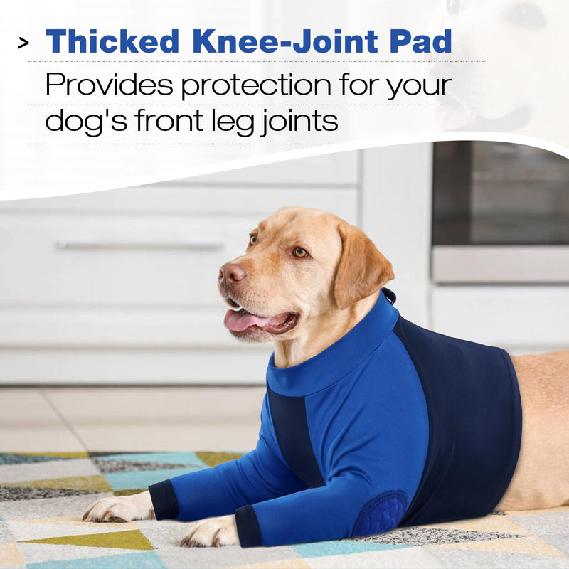 Lelepet Dog Recovery Suit for Front Legs,Dog Leg Sleeve to Stop Licking,Dog Elbow Protector for Leg Injuries,Dog Recovery Sleeve for Wounds,Dog Sleeve to Prevent Licking,Dog Cone Collar Alternative 2XL Blue - PawsPlanet Australia