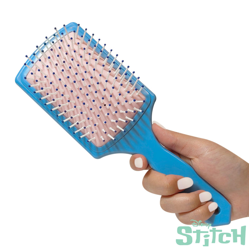 LUV HER Disney Lilo & Stitch Kids Hair Brush & Spa Headband Set for Girls - with Stitch - Fun Grooming Kit for Detangling, Styling & Skincare - Soft & Stretchy One Size, Ages 3+ Stitch - Blue