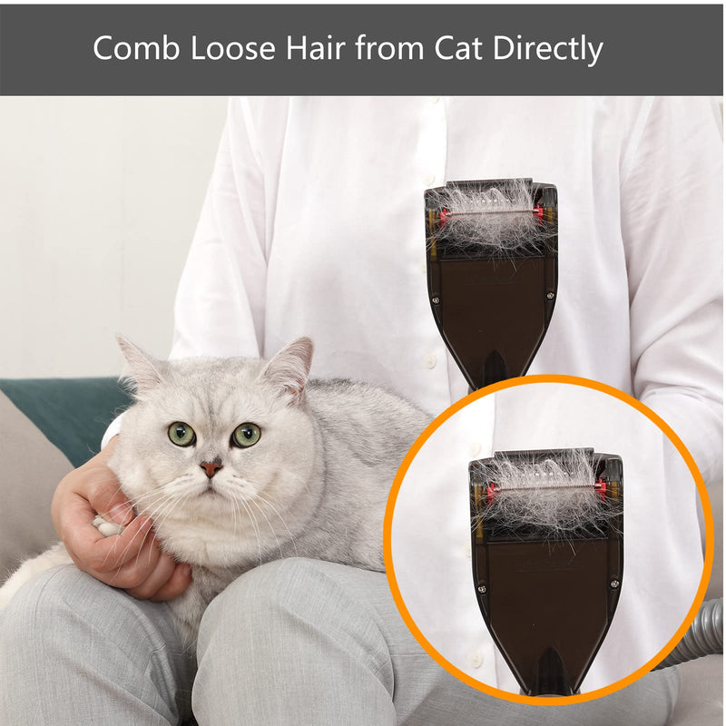 Brush Hair Deshedding Tool for Dogs&Cats Professional Shedding Fur Remover Comb as Vacuum Cleaner Attachment Kit for Dyson V15 V12 V11 V10 V8 V7 V6 - PawsPlanet Australia