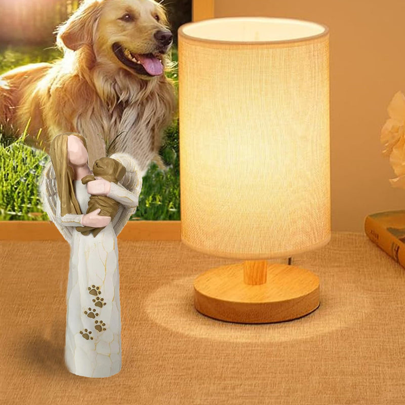 Dog Memorial Gifts for Loss of Dog, Pet Memorial Gifts, Resin Angel Statues,Sculpting Angels，Pet Sympathy Gifts，Passed Away Dog Gifts(White - PawsPlanet Australia