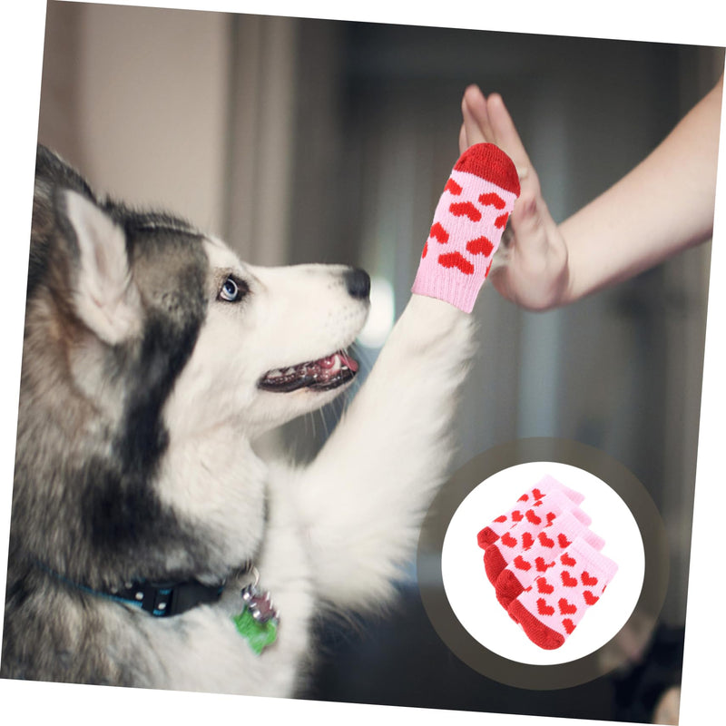 12pcs Cotton Knitted Pet Paw Protectors - Non-Slip Adjustable Claw Covers for Indoor Flooring | Spring Summer Paw Gloves for Cats, Dogs, Tiny Puppies Mx3pcs - PawsPlanet Australia