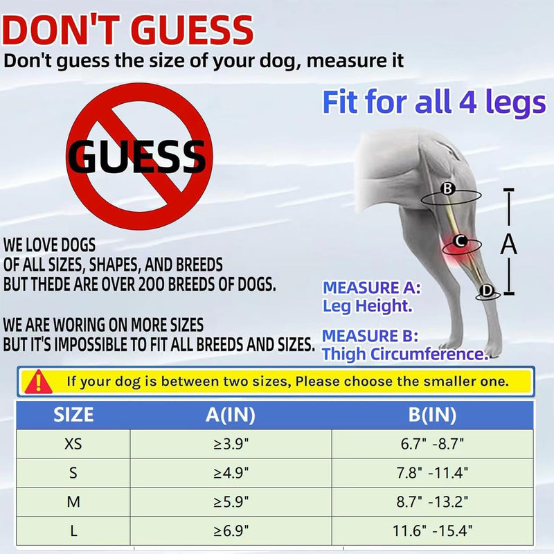 Dog Knee Brace for Torn Acl Hind Leg, Adjustable Dog Hip Support for Luxating Patella, Dog Leg Braces for Back Front Leg with Side Stabilizers (S(4.7-8.9IN)) S(4.7-8.9IN)
