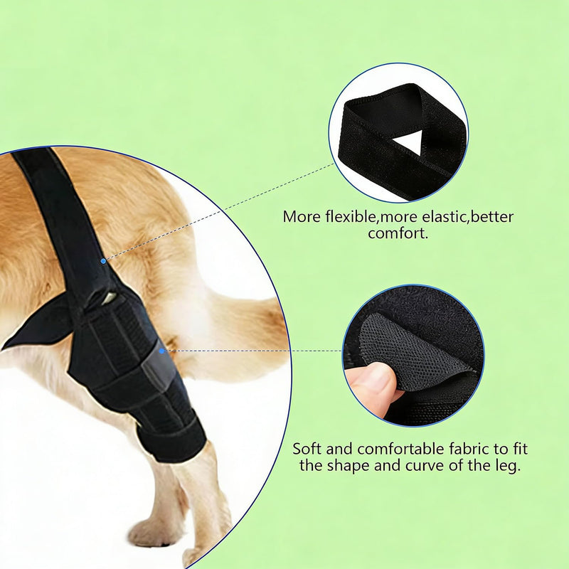 Dog Knee Brace for Torn ACL,Dog ACL Braces with Side Stabilizers,Adjustable Dogs Leg Brace Suitable for 4 Limbs,Dogs Hip Brace for Arthritis Relief, Joint Stability,Reduces Pain and Inflammation M