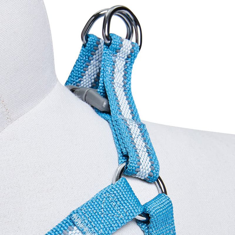 Blueberry Pet Essentials Step-in Reflective Back to Basics Dog Harness, Sky Blue, Chest Girth 26" - 39", Large, Adjustable Harnesses for Dogs - PawsPlanet Australia