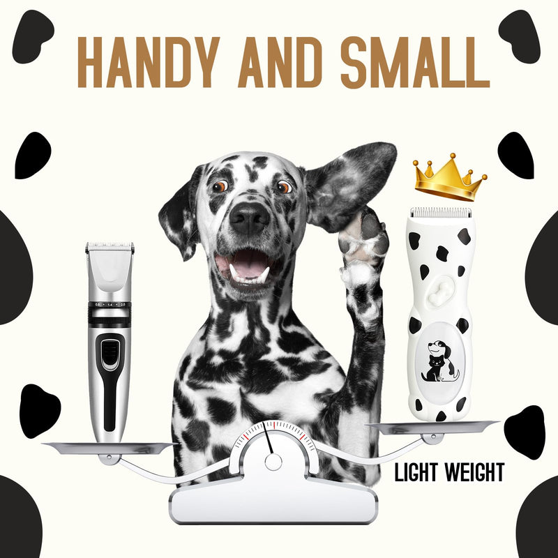 Low Noise Cordless Dog Trimmer Clipper Pet Grooming Kit for Matted Hair Professional Dog Razor for Small and Medium Animals 998 White - PawsPlanet Australia