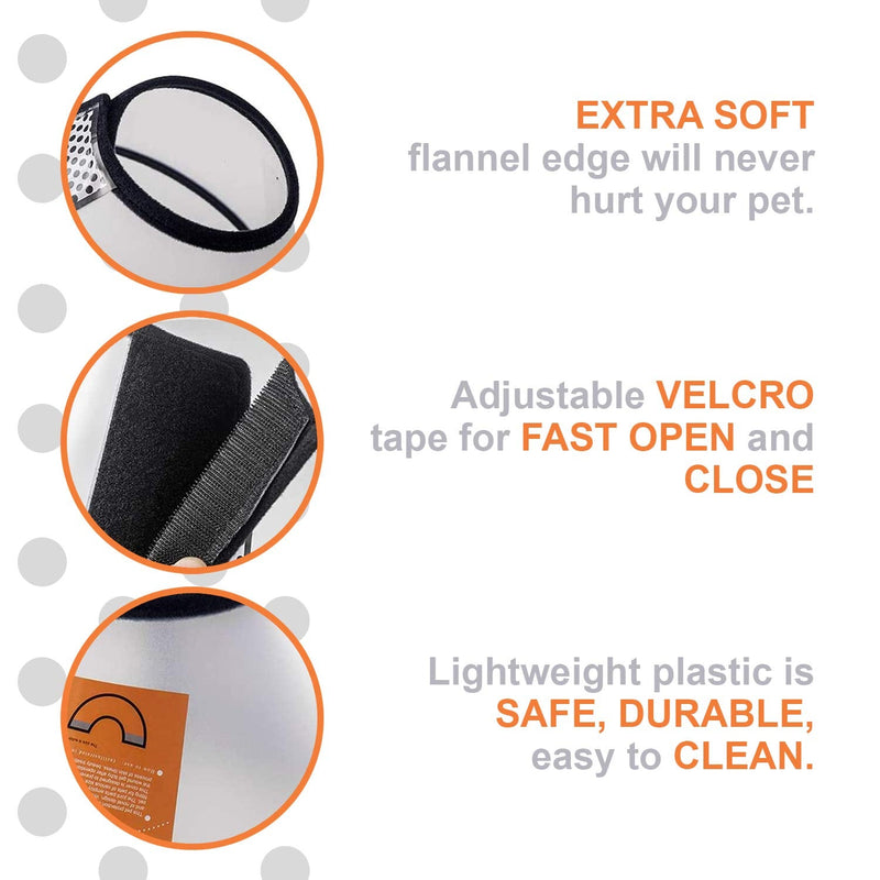 Adjustable Dog Elizabeth Pet Protective Cone Collar Latest Upgrade with Soft Edge Dog Neck Cone Recovery Cone Collar for Anti-Bite Lick, Surgery, or Wound Healing (Medium 14.2"- 16.5") Transparent Medium - PawsPlanet Australia