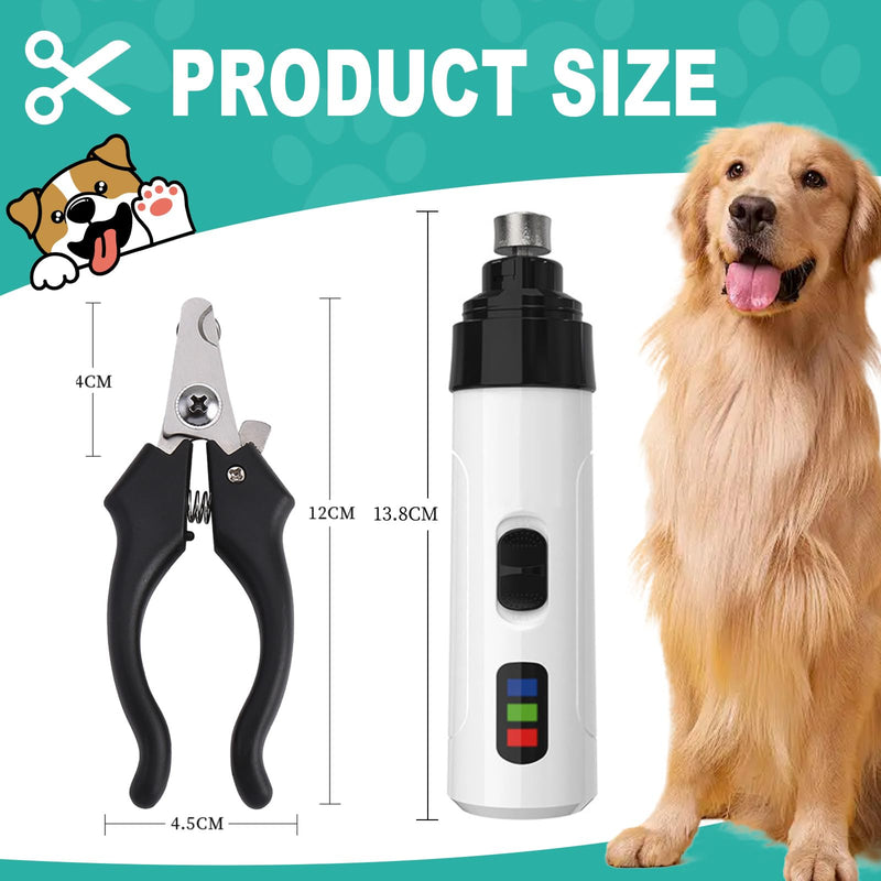 Electric Dog Nail Grinders Silent Groom, Quiet Bass Dog Claw Grinder Pro