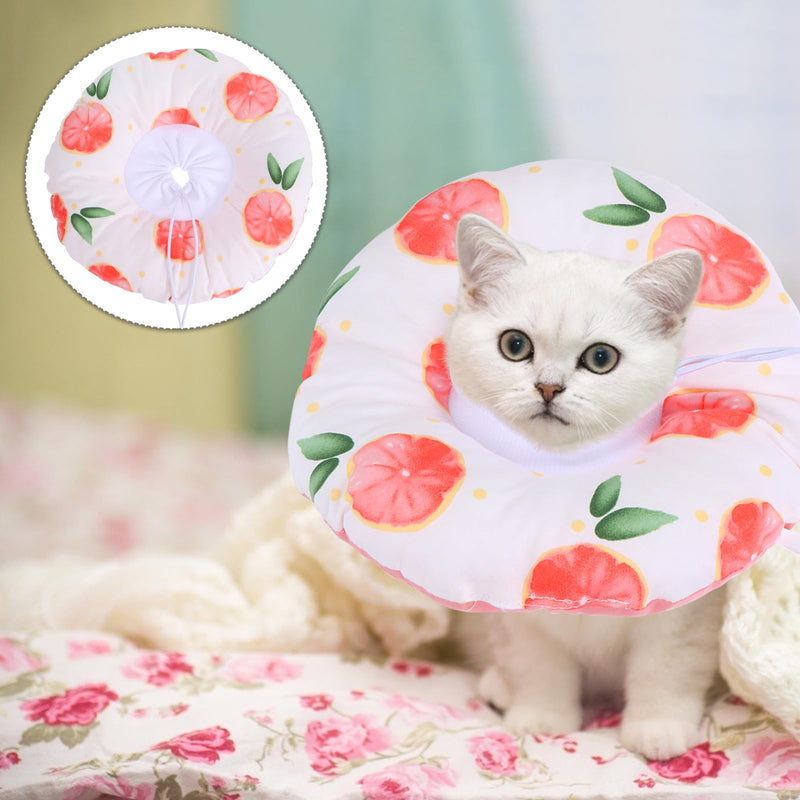 OUNONA Cotton Cat Rescue Cones for Cats and Kittens. Comfortable and does not restrict daily activities. Pink. For wound healing and protection against licking. On the neck.