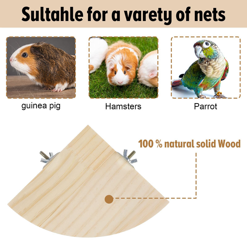 Bird Perch Platform Stands Parrot Stand Sector Playground Wood Perch Stand Toy Wooden Parrot Perches Corner for Canaries Cockatiels Finches, Budgies Lovebirds Hamsters Guinea Pigs Chinchillas - PawsPlanet Australia