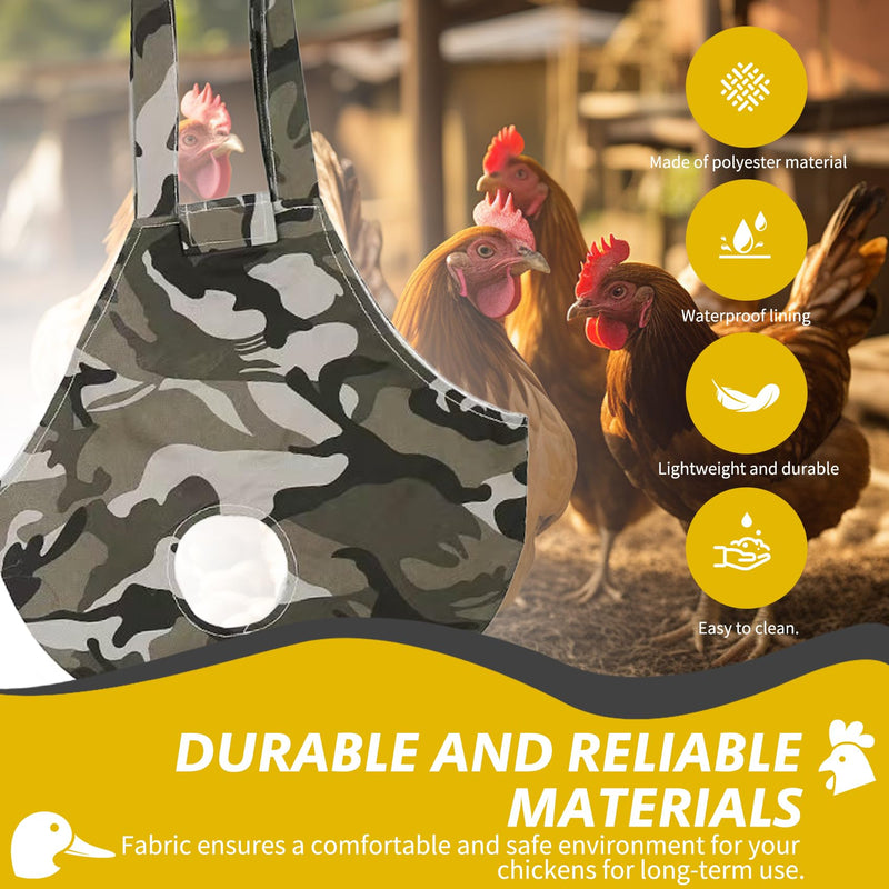Chicken Holder Bag Chicken Medic Bag Chicken Carrier with Handle Chicken Supplies Catching Hand Bag for Hen Rooster Poultry Chicken Transport (Camouflage (1 Pack)) Camouflage (1 Pack) - PawsPlanet Australia