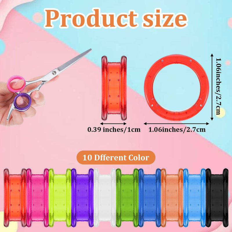 30 Pcs Silicone Scissors Finger Rings Soft Thumb Inserts Protection Pet Grooming Shear Finger Ring Barber Grips for Dog Hair Cutting Barber Accessories - PawsPlanet Australia
