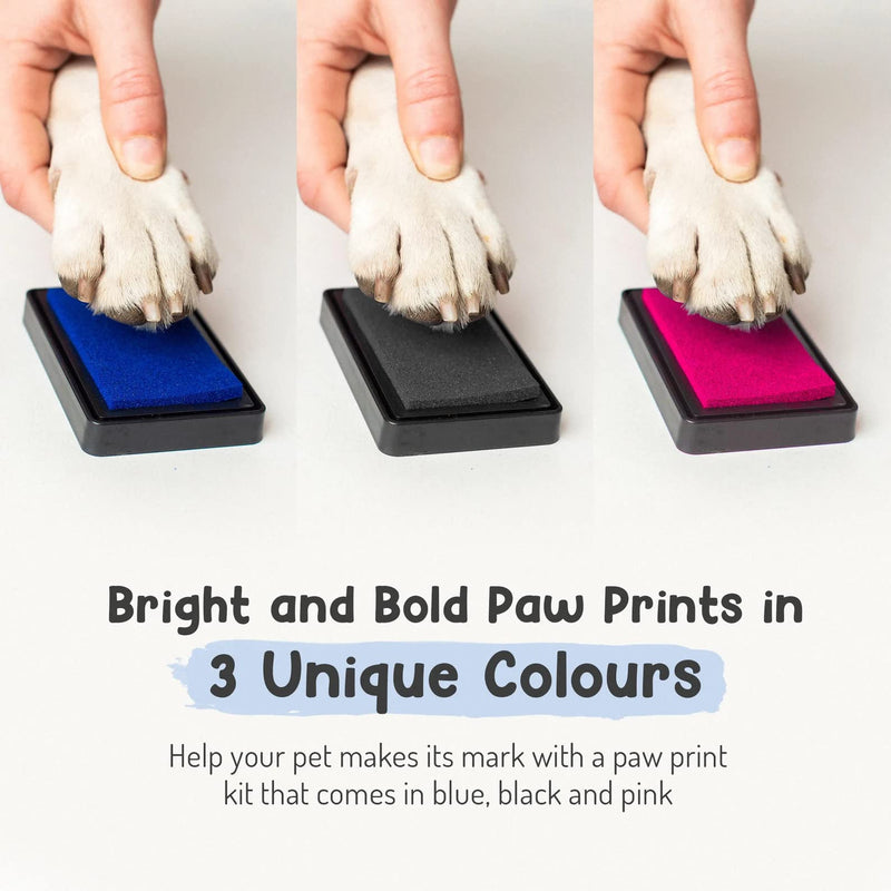 Forever Fun Times Pet Paw Print Impression Kit | Dog Ink Paw Print Kit | Pet Paw Print Kit | an Easy to Use Paw Print Stamp Pad for Dogs | Contains an Ink Pad for Dog Paw Prints That You Can Treasure Small Black - PawsPlanet Australia