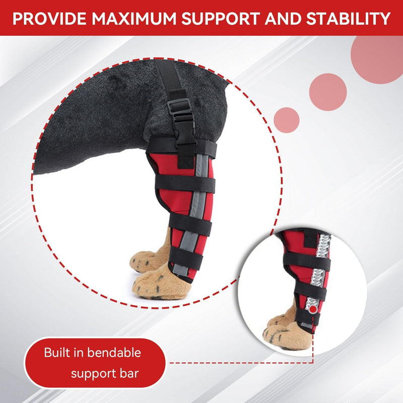 Dog Hind Leg Brace, Pet Dogs Protector Sleeve Brace Neoprene Anti-licking Breathable Support Knee Pads for Dog Legs Pet Stable Knee Pads Support (S)