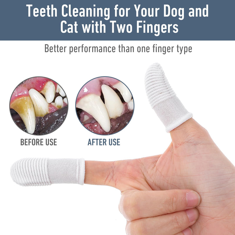 200Pcs Dog Toothbrush, Soft Fabric Dog Finger Toothbrush, Tooth Brushing Kit for Dogs & Cats, Washable Pet Tooth Brushing Set, Finger Brush for Dogs Teeth Cleaning& Dental Care - PawsPlanet Australia