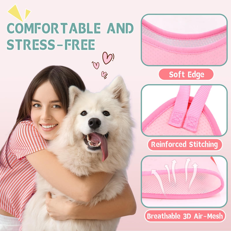 Supet Dog Grooming Hammock, New Small Sling for Nail Trimming, Back Protect Hanging Harness for Claw Care, Dog Nail Trimming Restraint with Thick Fabric M（ Legs Spacing：9"-12.5" / Max W：50LBS ） Strawberry - PawsPlanet Australia