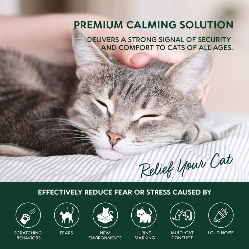 Cat Pheromones Calming Diffuser: Premium Cat Calming Diffuser - Cat Pheromone Diffuser - Pheromone Diffuser to Calm Cats - Cute Bear Head Shape Feline Pheromone Diffuser, 2Pack Olive Green