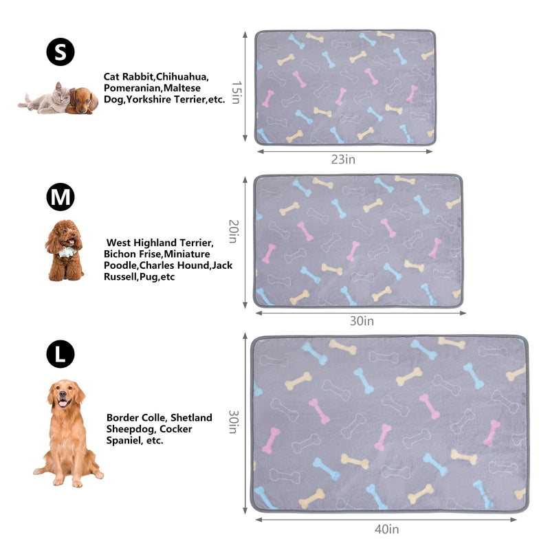 SORKUT 1 Pack 6 Dog Blankets Cat Soft Fluffy Fleece Pet Blanket Puppy Blanket Warm Paw Print Design Puppy Kitten Doggy,Medium (29"x20") 6 Pack Big Paw Series Medium(29"x20") - PawsPlanet Australia