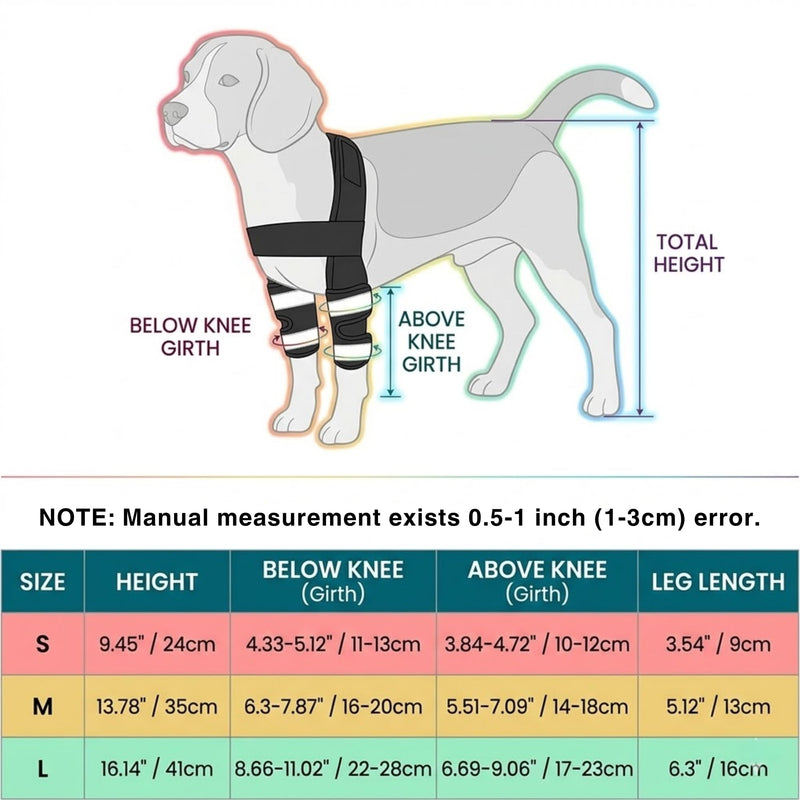 Dog Knee Brace with 4 Support Strips, Adjustable Elbow and Knee Support for Front Legs, Reflective Anti Licking Leg Wrap for Arthritis, Calluses, Injury Recovery (Large) Large